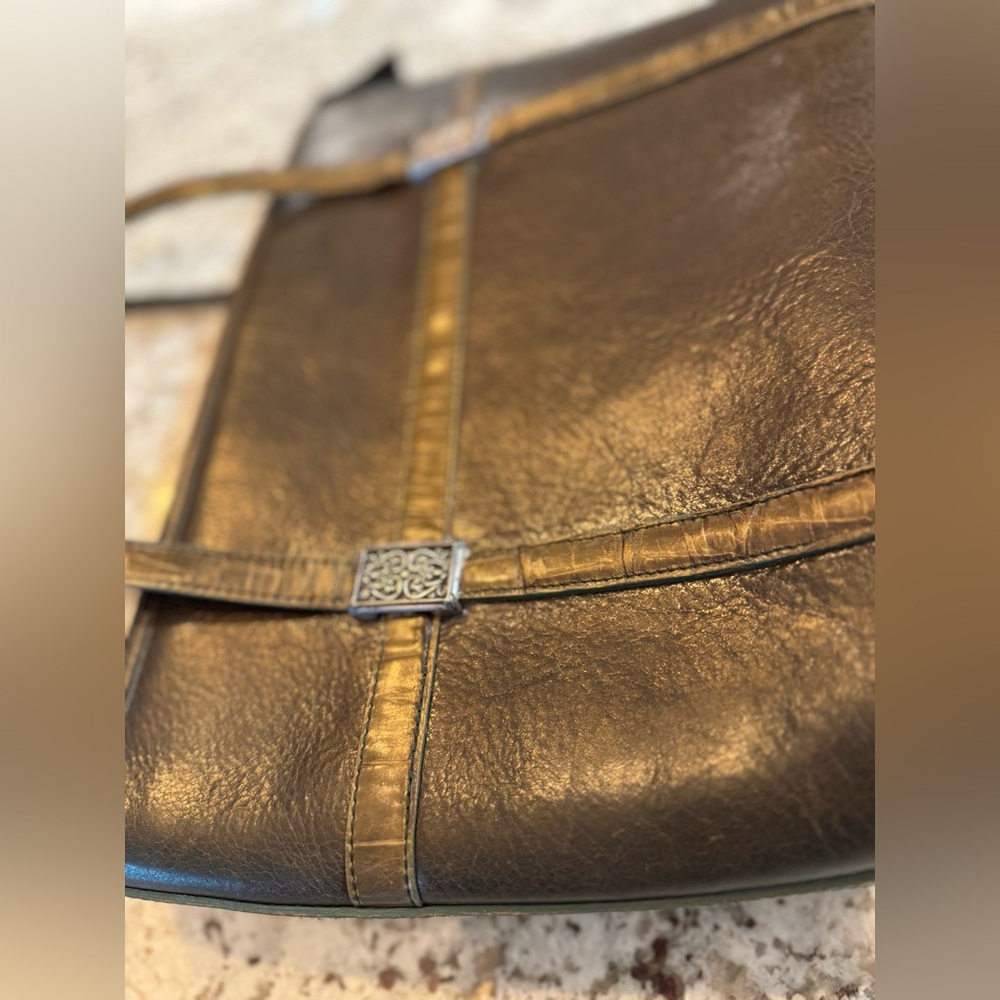 Vintage Brighton Dark Olive Green Leather Shoulder‎ Bag - Picture 2 of 9